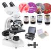 pedenencelia Biological Microscope,Dual Lens Microscope,360 Rotating Lens Barrel,Built-in Upper and Lower Dual Light Sources,for High Magnification and Precision Observation,2000x view 1