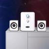EKBBBYE Desktop Computer Speaker Home Desktop Subwoofer Wired Mini Speaker 2.1 USB Small Speaker view 2