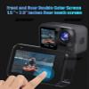 Waterproof Action Camera 5K 60 Ultra HD Video 20MP HDR Touch Screen SuperSmooth Stabilization ZOOM Remote Control with 64GB Card Waterproof 8K 360 Wide-Angle Invisible Selfie Stick Effect CAMERA (4K) view 2