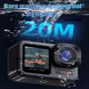 Waterproof Action Camera 5K 60 Ultra HD Video 20MP HDR Touch Screen SuperSmooth Stabilization ZOOM Remote Control with 64GB Card Waterproof 8K 360 Wide-Angle Invisible Selfie Stick Effect CAMERA (4K) view 4
