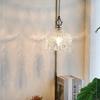 DXYC French Brass Crystal Pendant Lamp | E14 1-Lamp Base Decorative Pendent Lamp | Adjustable Ceiling Hanging Lighting for Dining Room Kitchen Island Bedside(15CM) view 2