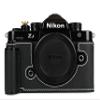 Handmade Genuine Leather Camera Half Case for Nikon ZF/Nikon ZF Case - Top Layer Cowhide Body + Metal Base Plate + Hand Shank Design (Black) view 1