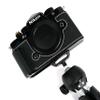 Handmade Genuine Leather Camera Half Case for Nikon ZF/Nikon ZF Case - Top Layer Cowhide Body + Metal Base Plate + Hand Shank Design (Black) view 4