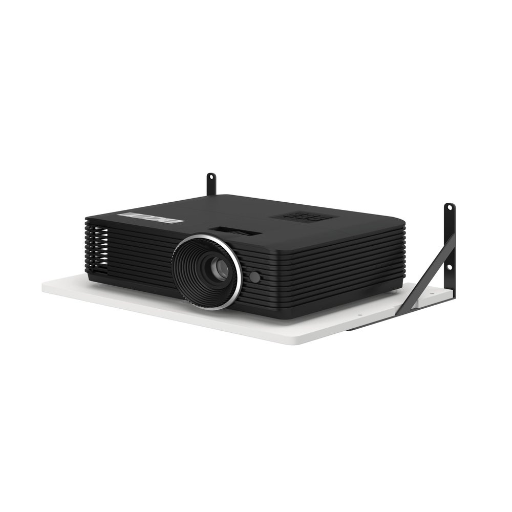 AREAJD Black White Small Mini Projector Shelf for Wall, Cable Box / Router Shelf,Floating Projector Mount, Holder Stand Accessories