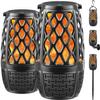2 Pack Outdoor Bluetooth Speakers, Upgrade Multi-Sync Bluetooth Party Speakers with Flame Light, Built-in 360 HD Stereo Sound, Cool Tech Gadgets Upgraded IPX7 Waterproof for Patio Porch, Gift for Men view 1
