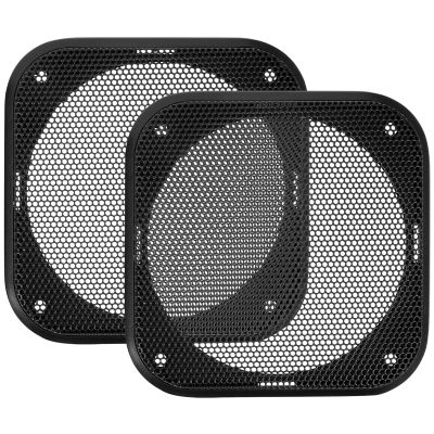 TOPPERFUN 2Pcs Car Speaker Grille, 4 inch Speaker Grill Covers, Universal Metal Subwoofer Guard Protector, Square Audio Dust Cover Car Grille Frame with Mounting Screws