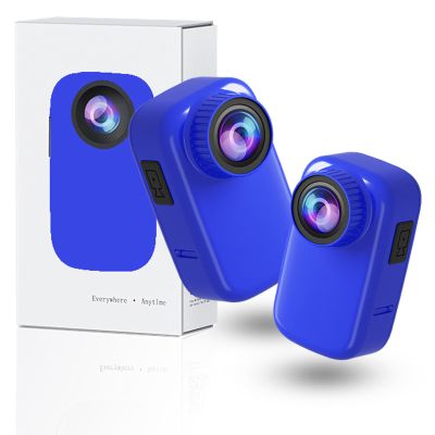 AOTULIGHT 4K 30FPS 24MP Action Camera  16FT Underwater with Floating Strap & 64 GB Card, 30MP, 18X Zoom, Rechargeable Waterproof Cam (Blue)