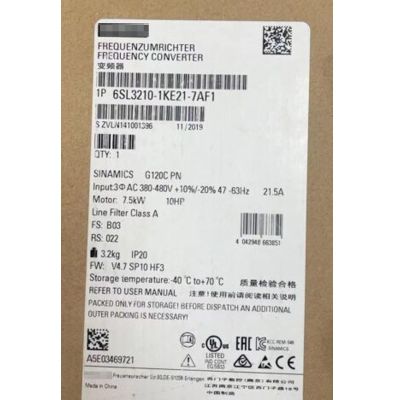 LRILLMAING New 6SL3210-1KE21-7AF1 Expediated 6SL32101KE217AF1 New in Box