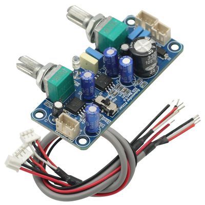 1pcs Low Pass Filter Bass Subwoofer Single Power DC 18-32V Pre-AMP Amplifier Board Dual Channel with Bass Volume Control