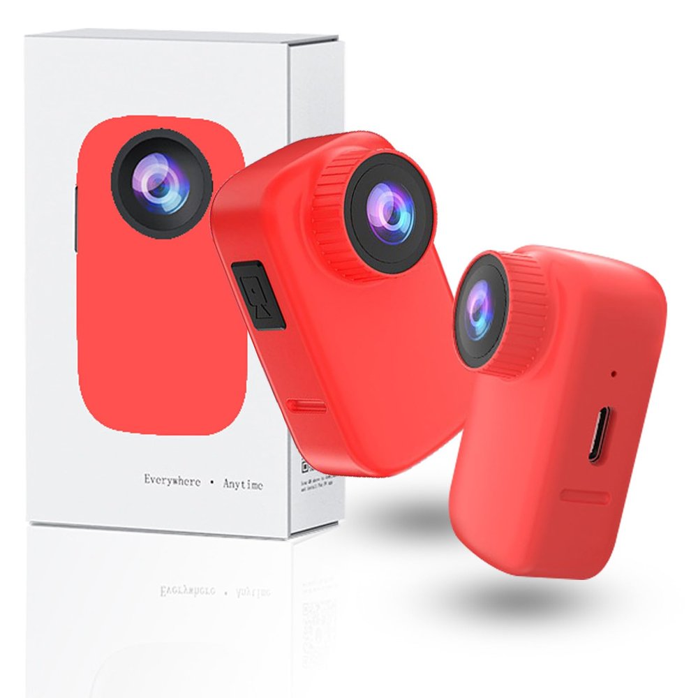 AOTULIGHT 4K 30FPS 24MP Action Camera 16FT Underwater with Floating Strap & 64 GB Card, 30MP, 18X Zoom, Rechargeable Waterproof Cam (Red)