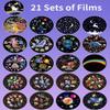 21 Sets of Films, Projector Night Light for Kids Bedroom, Ceiling, 13 Soothing Sound, Baby Star Galaxy Projector, Remote Night Lights for Girls Kids with Music Timer 360Rotation, Nursery, Room Decor view 3