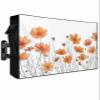 LBCASA Outdoor TV Cover 48 to 50 Inch Weatherproof, Fall Daisy Flowers 600D Oxford TV Covers with Waterproof Zipper, Farmhouse Orange Floral Outside Flat TV Screen Protector Size 48"W x 30"H x 4.5"D view 1