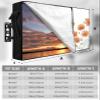 LBCASA Outdoor TV Cover 48 to 50 Inch Weatherproof, Fall Daisy Flowers 600D Oxford TV Covers with Waterproof Zipper, Farmhouse Orange Floral Outside Flat TV Screen Protector Size 48"W x 30"H x 4.5"D view 2