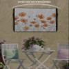 LBCASA Outdoor TV Cover 48 to 50 Inch Weatherproof, Fall Daisy Flowers 600D Oxford TV Covers with Waterproof Zipper, Farmhouse Orange Floral Outside Flat TV Screen Protector Size 48"W x 30"H x 4.5"D view 3