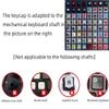 104 Keys Double Shot ABS Translucnt Backlit Keycap OEM Profile Keyset, for Logitech G610 GPROX G512C K845 K835 Mechanical Gaming Keyboards,Only Keycaps (Red & Black) view 2