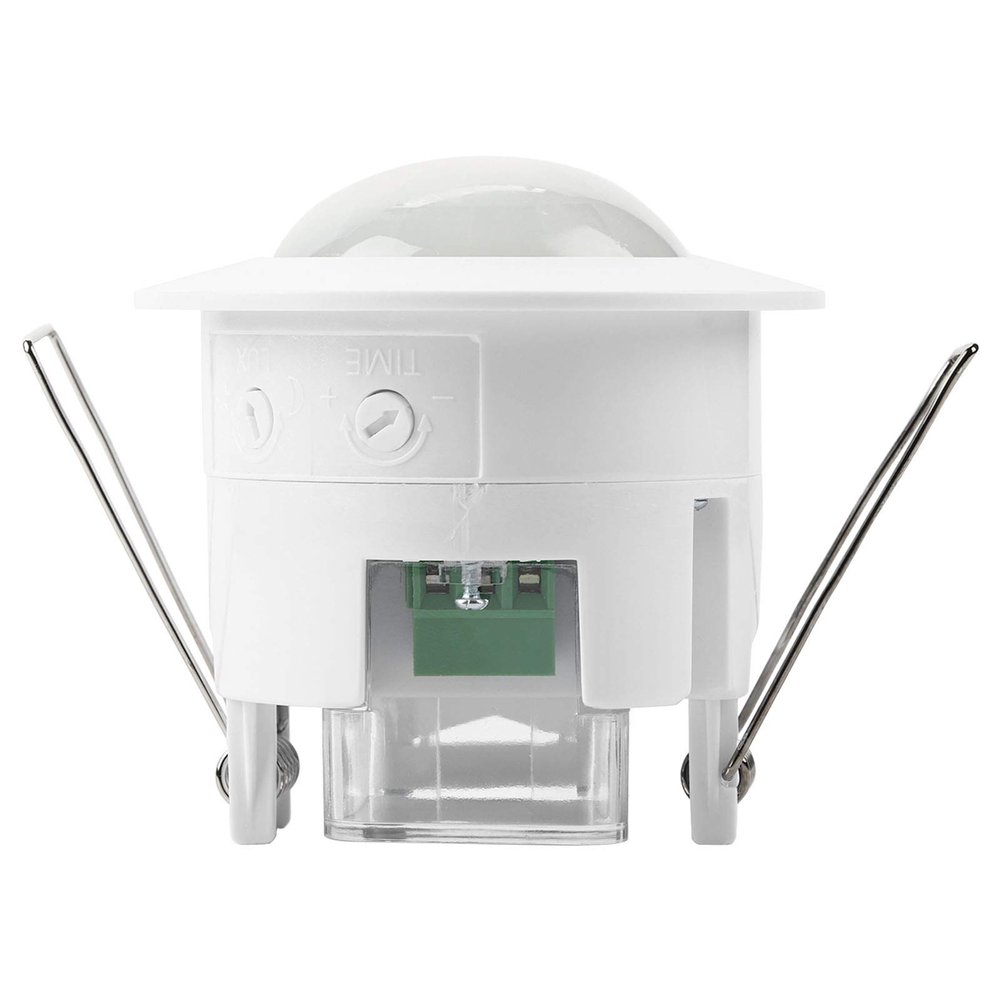 Infrared Motion Sensor Switch, 360 Ceiling Mount Detector, Energy Saving with Adjustable Time Delay, for Indoor Use ABS White