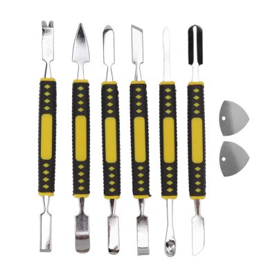 6Pcs Dual Ends Metal Spudger Set, Spudger Opening Pry Tool Prying Opening Repair Tool Kit Phone Repair Tool Kit for Electronic Maintenance