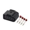 Tongkat Ruiting Store 5/10/20/50 Sets 4 Pin 3.5MM Series Black Fit Fit Compatible A-di V/A-G Automotive Coil Extension Adapter Electrical Wire Connector(50 Sets_4P) view 1