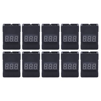 10 - Pack Rechargedable Cell Voltage Monitor with ABS Housing  Essential Power Management Accessory for Safe Charged Cycles