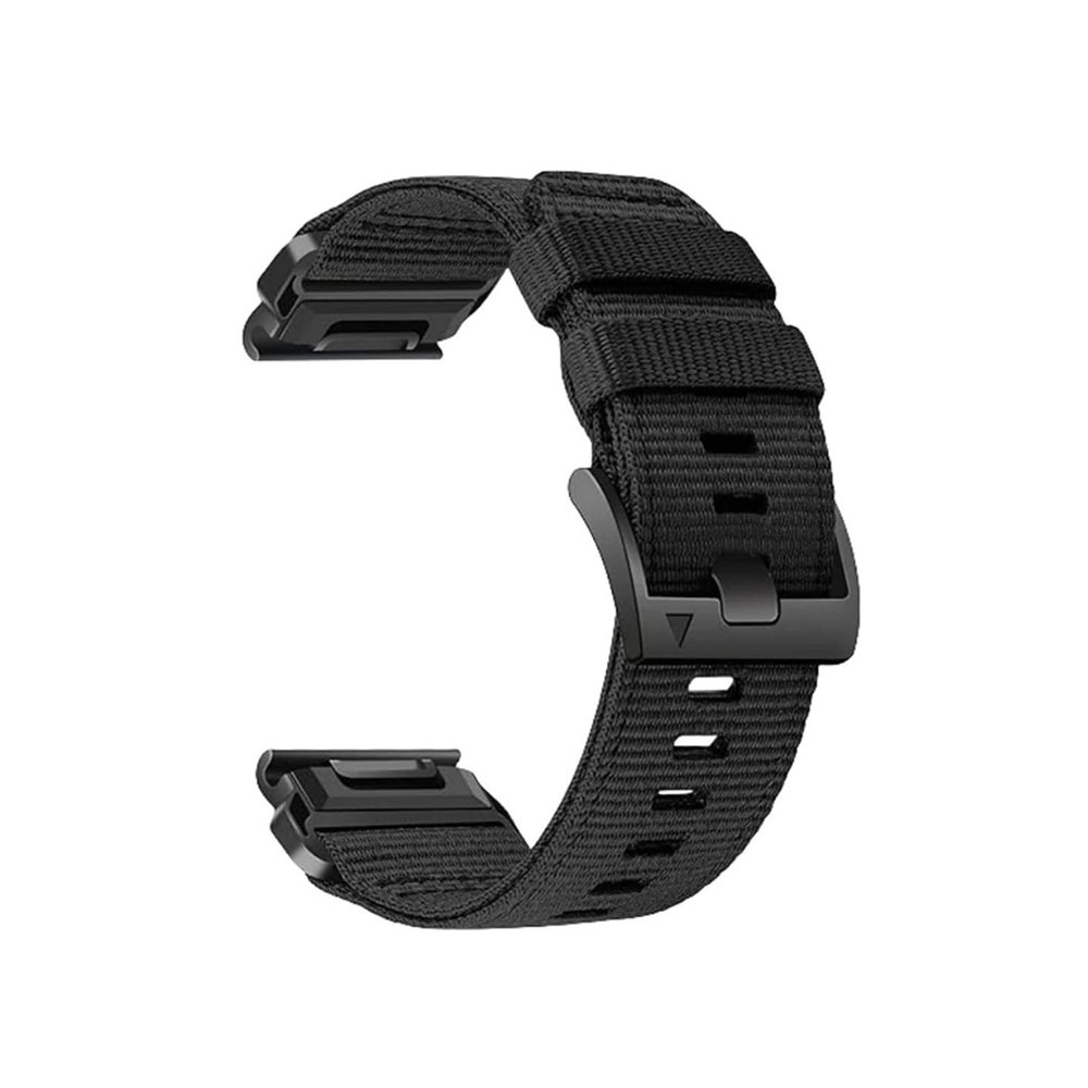 EMAIGE Nylon Watch Bands fit for Garmin/Fenix 7X /Fenix 6X /Fenix 5X /Enduro2 Quick Fit 22 26mm Woven Nylon Sports Wrist Strap fit for Tactix 7 Pro(Black,26mm)