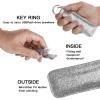 CaSZLUTION Microfiber Leather USB Flash Drive Case - Anti Lost USB Flash Drive Holder Protective Cover with Keychain, Small Portable Storage Carrying Case for USB Flash Drives (1PC, Shining Silver) view 4