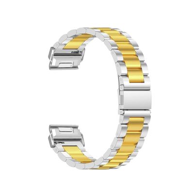 26 22mm Metal Watch Straps fit For Garmin/Forerunner 965 955 Band Epix Pro/Instinct 2X/Fenix 7X Pro Stainless Steel Quick Fit Correa(Silver Gold,22mm)