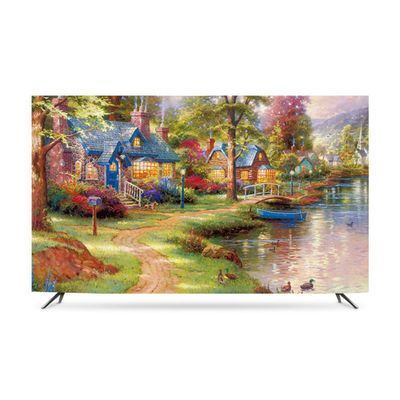 32-85 Inches TV Cover, Polyester Dust Proof TV Screen Protector Cover Fabric For LCD LED, Indoor Bedroom Living Room Decoration Smooth Soft Dust Cover With Painting Printing(Size:85IN,Color:C)