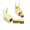 Right Angle Speaker Fork Spade Banana Plug Adapter, 4PCS Gold Plated HiFi Speaker Cable Wire Connectors view 2