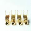 Right Angle Speaker Fork Spade Banana Plug Adapter, 4PCS Gold Plated HiFi Speaker Cable Wire Connectors view 3