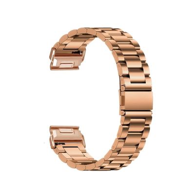 26 22mm Metal Watch Straps fit For Garmin/Forerunner 965 955 Band Epix Pro/Instinct 2X/Fenix 7X Pro Stainless Steel Quick Fit Correa(RoseGold,22mm)