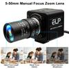 MMlove 8MP USB Camera High Speed 30fps 5-50mm 10X Optical Zoom Lens 2448P USB Webcam Manual Close up Zoom in and Out Golf Swing Camera for Industrial Machine Vision Support PC Raspberry Pi view 3