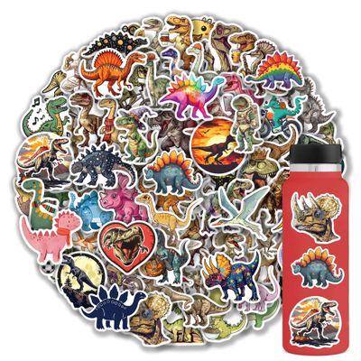 102 Pack Cute Dinosaur Stickers for Kids,Dino Stickers for Stationery,Luggage,Teaching Rewards,Dinosaur Party Favors Vinyl Waterproof Sticker for Water Bottles,Laptop