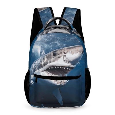 NQLYUT Laptop Backpack for Travel Daypack Computer Bag Work Great White Shark Opens Mouth Back Pack Nurse Bag for Hiking