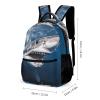 NQLYUT Laptop Backpack for Travel Daypack Computer Bag Work Great White Shark Opens Mouth Back Pack Nurse Bag for Hiking view 2