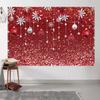 10x6.5ft Christmas Backdrop Red Ball Snowflakes Glitter Spots Photography Background Merry Xmas New Year Party Banner Kids Adults Portraits Decorations Supplies Photo Booth Props view 4