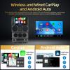 2+64G Android Car Stereo for Jeep Wrangler (4 Door) 2007 2008 2009 2010 - Wireless Carplay & Android Auto - 9 Inch Touchscreen Radio with EQ DSP, GPS, WiFi, FM/RDS + AHD Rear View Camera view 3