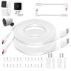 LFFW 20 FT/6M Outdoor Power Adapter and Charging Cable for Wyze Cam v3/v4/OG/V3 Pro, Wyze Cam Pan v3, Power Cord Compatible with SimpliSafe Outdoor Security Camera, Waterproof Power Cable (2 Pack) view 1