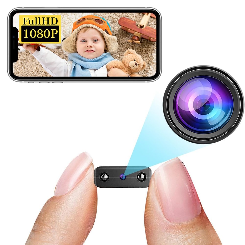 Smallest Wireless WiFi IP Camera,1080P Remote Security Camera,Portable Video Recording Live Feed,Smart Baby Monitor with Night Vision,Motion Detection,Cloud Storage for Security with iOS Android APP