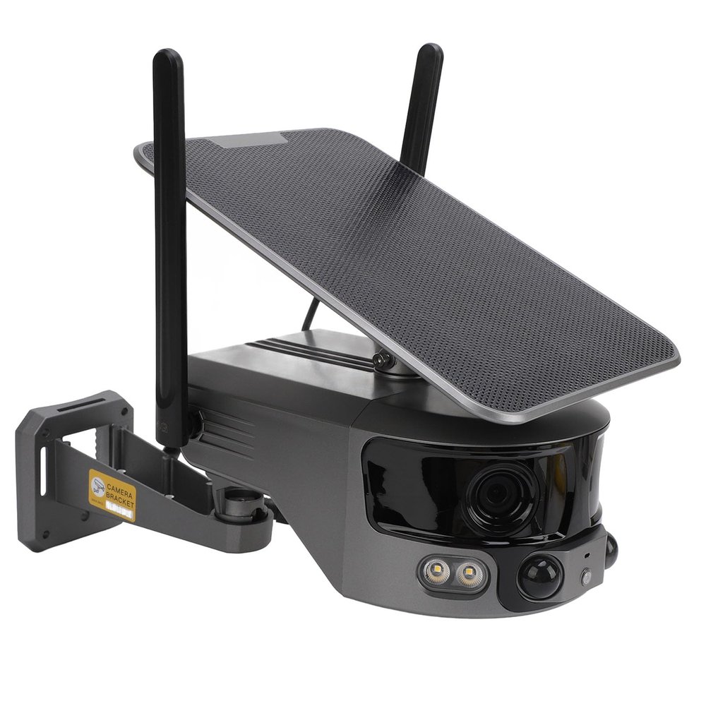 GOWENIC Solar Security Camera, 4K 8MP Full Color NightVision, Motion Detection, 4G Network, Outdoor Surveillance Camera with Solar Panel, IP66 for Home Security