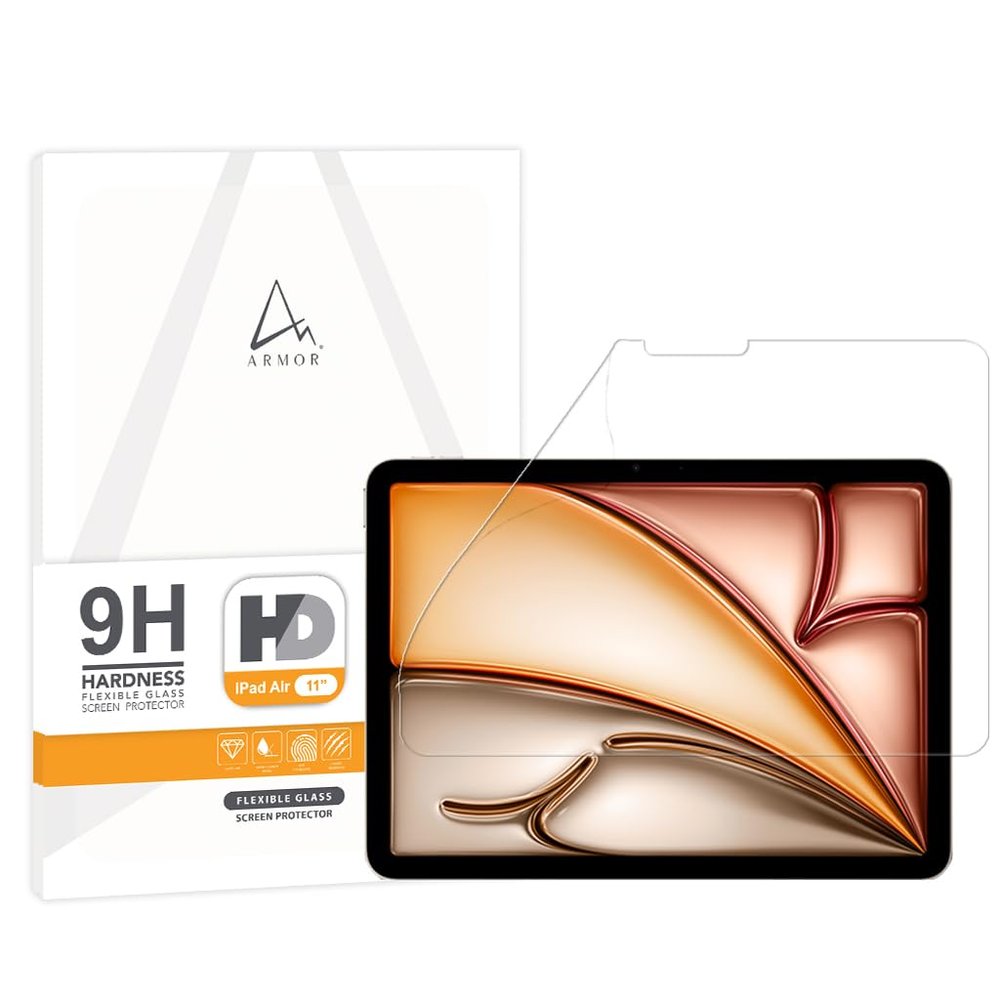Armor Flexible Glass Screen Protector for iPad Air 11" (2024,M2), 9H with HD