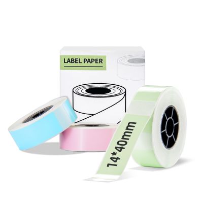 3 Rolls Label Maker Tape, 14x40mm Label Printer Paper, Self-Adhesive Thermal Labels Paper Tape, Labels Stickers Compatible with HP2 HP3 HP4 HP6 Suitable for Gift, Home, School, Office - Mixed Color
