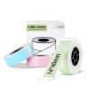 3 Rolls Label Maker Tape, 14x40mm Label Printer Paper, Self-Adhesive Thermal Labels Paper Tape, Labels Stickers Compatible with HP2 HP3 HP4 HP6 Suitable for Gift, Home, School, Office - Mixed Color view 1