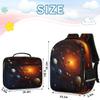 Backpack with Lunch Box Travel Backpack Universe Space Lunch Bag & Laptop Backpack Bookbag Insulated Lunchbox Freezable Lunch Bag Waterproof Daypack view 2