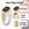 Hitopin Smart Ring Counter, Smart Tasbih Zikr Ring, Muslim Islamic Prayer Smart Rings,Tasbih Counter Smart Ring, Digital Electronic Smart Tally Counter, Tasbeeh Smart Counter for Prayer (White,20mm) view 3