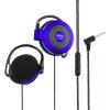 S-520 Ear Hook Headphones - Wired Clip-, 3.5mm Earbuds, Blue, Adult Sports Earphones view 1