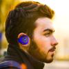 S-520 Ear Hook Headphones - Wired Clip-, 3.5mm Earbuds, Blue, Adult Sports Earphones view 2