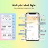 3 Rolls Label Maker Tape, 15x7mm Label Printer Paper, Self-Adhesive Thermal Labels Paper Tape, Labels Stickers Compatible with HP2 HP3 HP4 HP6 Suitable for Gift, Home, School, Office - Mixed Color  view 4