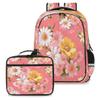Backpack with Lunch Box Travel Backpack Daisy Plant Lunch Bag & Laptop Backpack Bookbag Insulated Lunchbox Freezable Lunch Bag Waterproof Daypack view 1