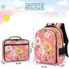 Backpack with Lunch Box Travel Backpack Daisy Plant Lunch Bag & Laptop Backpack Bookbag Insulated Lunchbox Freezable Lunch Bag Waterproof Daypack view 2