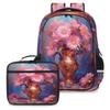 Backpack with Lunch Box Travel Backpack Daisy Vase Lunch Bag & Laptop Backpack Bookbag Insulated Lunchbox Freezable Lunch Bag Waterproof Daypack view 1